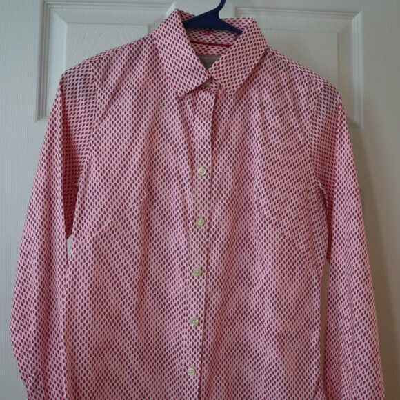 Banana Republic | Pink Rain Drops Shirt, Size 4 - Picture 2 of 7
